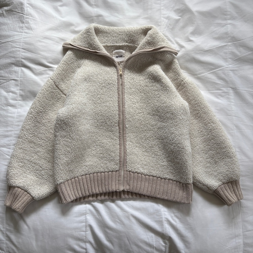 Aerie Full Zip Sweatshirt Size Medium - Picture 1 of 4